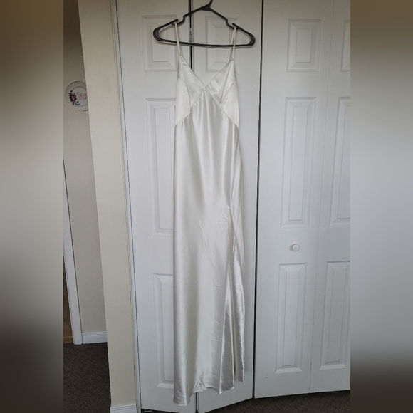 Ivory Silk Slip Dress - Picture 7 of 9